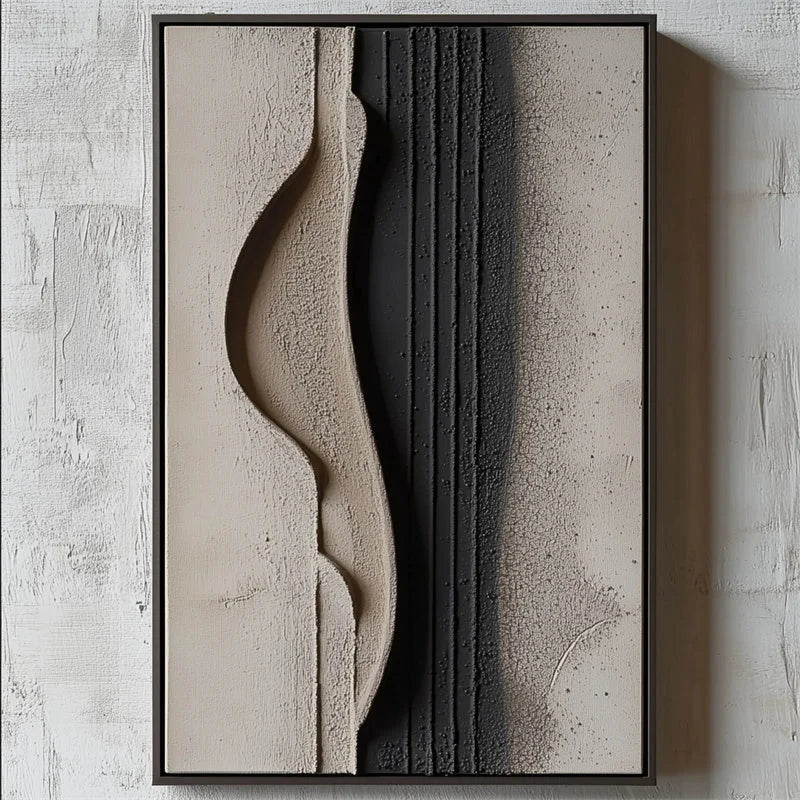 Multicolor Minimalist Beige And Textured Wall Art - Modern Abstract Canvas - Artwallpainting