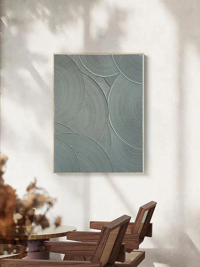 Multicolor Minimalist Circular Texture Oil Painting - Modern Abstract Wall Art - Artwallpainting