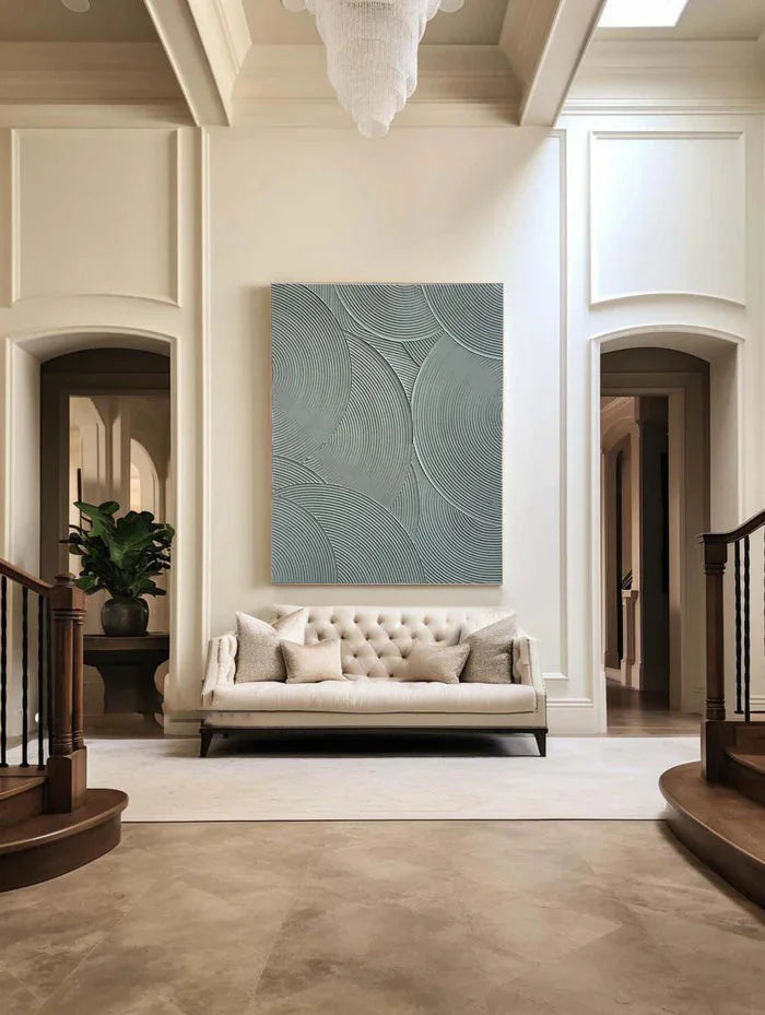Multicolor Minimalist Circular Texture Oil Painting - Modern Abstract Wall Art - Artwallpainting