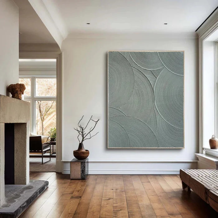 Multicolor Minimalist Circular Texture Oil Painting - Modern Abstract Wall Art - Artwallpainting