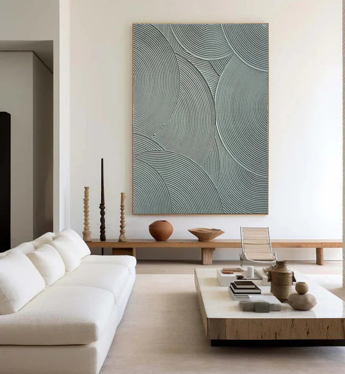 Multicolor Minimalist Circular Texture Oil Painting - Modern Abstract Wall Art - Artwallpainting