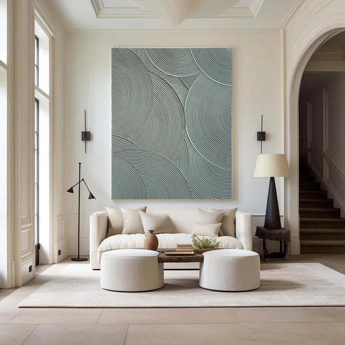 Multicolor Minimalist Circular Texture Oil Painting - Modern Abstract Wall Art - Artwallpainting