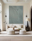 Multicolor Minimalist Circular Texture Oil Painting - Modern Abstract Wall Art - Artwallpainting