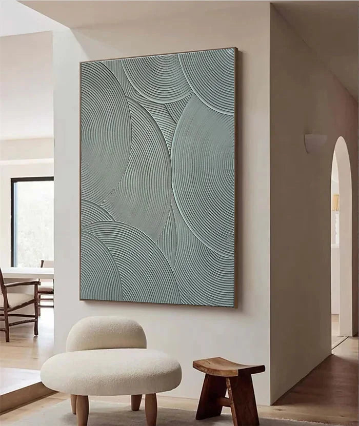 Multicolor Minimalist Circular Texture Oil Painting - Modern Abstract Wall Art - Artwallpainting