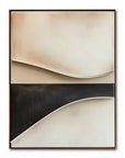 Multicolor Minimalist Curved Abstract Painting - Edge Of Balance - Artwallpainting