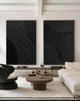 Multicolor Minimalist Dual Harmony - Modern Textured Wall Art Set Of 2 - Artwallpainting