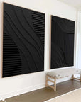 Multicolor Minimalist Dual Harmony - Modern Textured Wall Art Set Of 2 - Artwallpainting