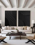 Multicolor Minimalist Dual Harmony - Modern Textured Wall Art Set Of 2 - Artwallpainting