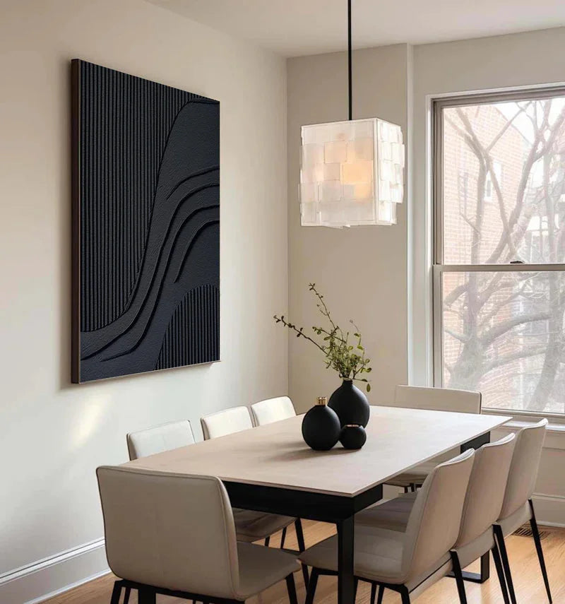 Multicolor Minimalist Flowing Lines - Abstract Textured Wall Art - Artwallpainting