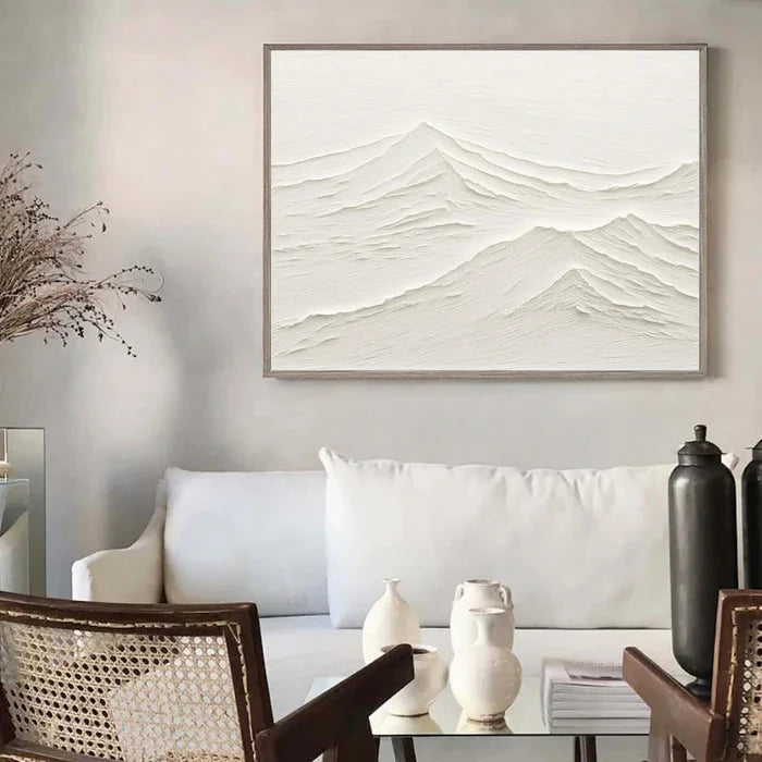 Multicolor Minimalist Mountain Textured Canvas Art - Artwallpainting