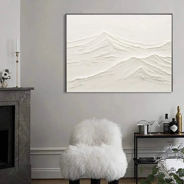 Multicolor Minimalist Mountain Textured Canvas Art - Artwallpainting