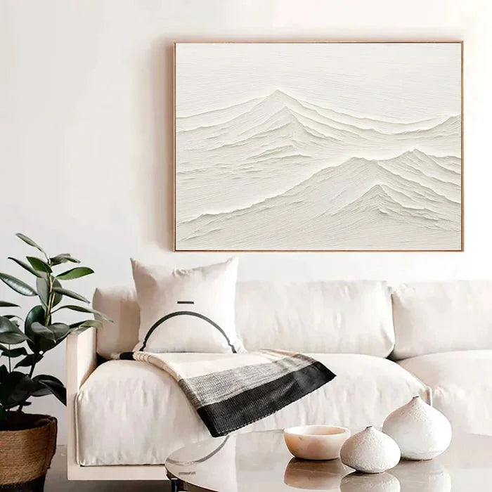 Multicolor Minimalist Mountain Textured Canvas Art - Artwallpainting