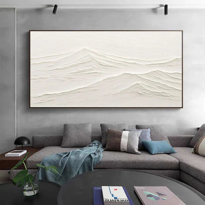 Multicolor Minimalist Mountain Textured Canvas Art - Artwallpainting