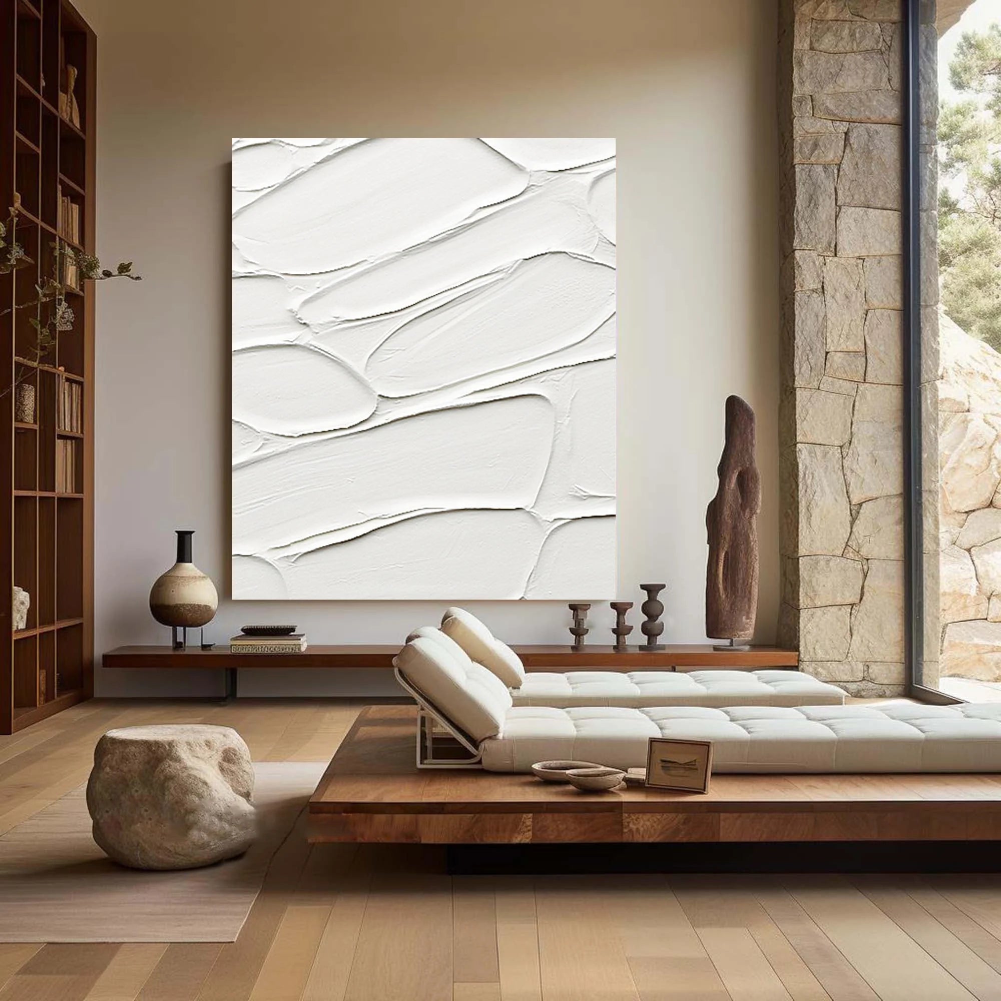 Multicolor Minimalist Textured Abstract Wall Art - Artwallpainting