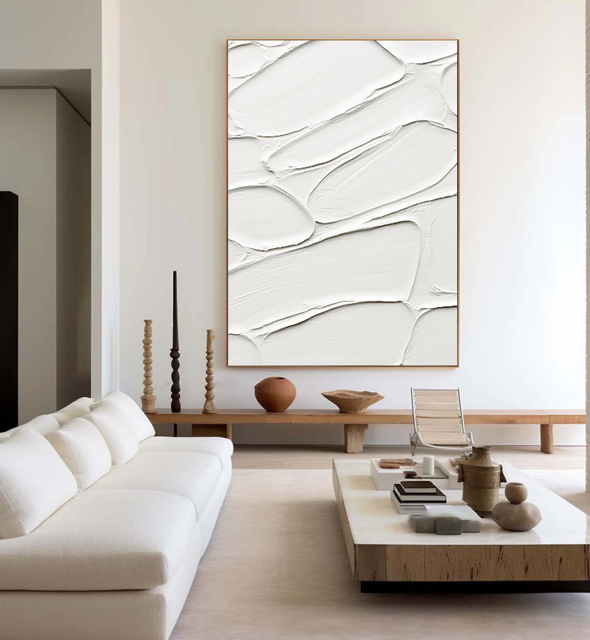 Multicolor Minimalist Textured Abstract Wall Art - Artwallpainting