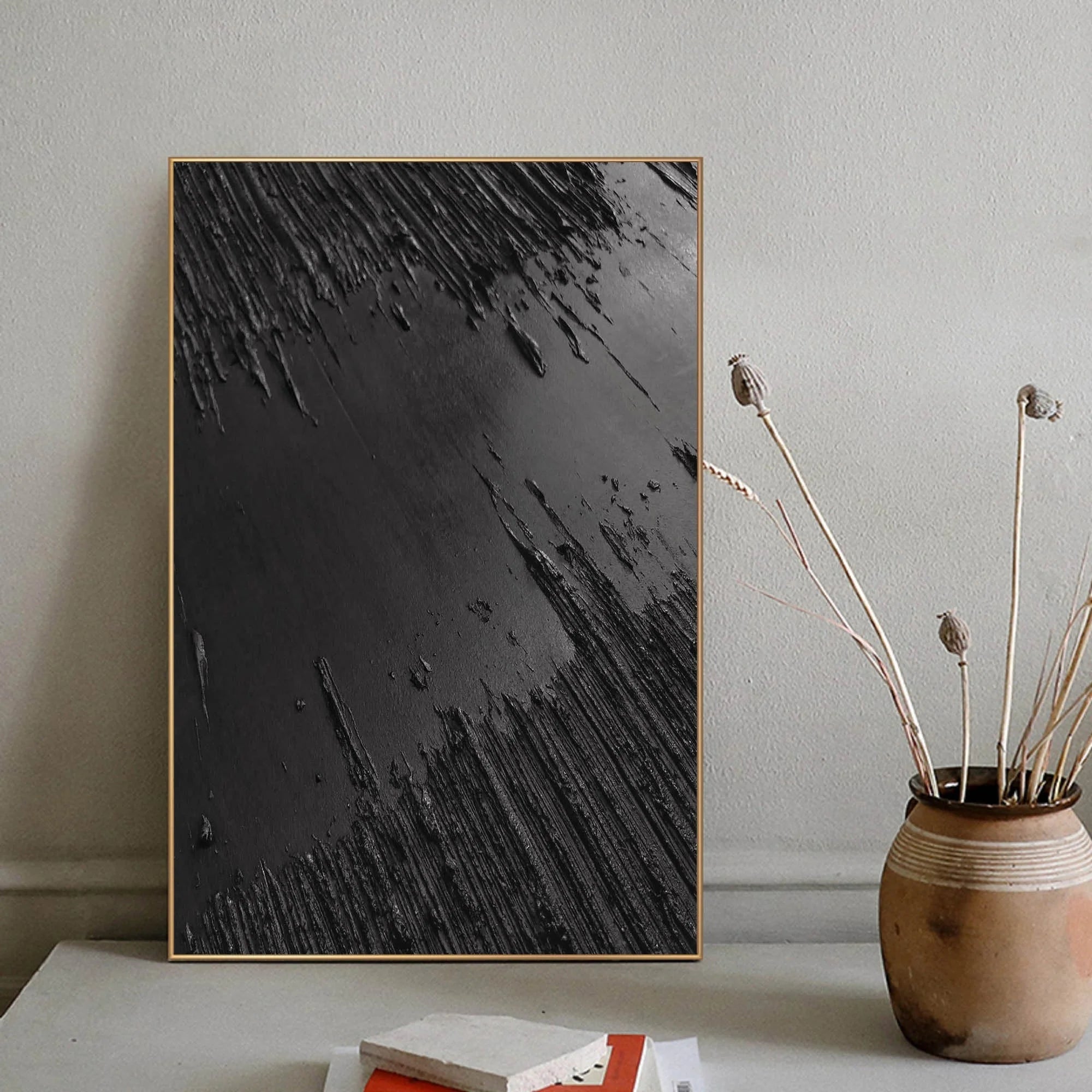 Multicolor Minimalist Textured Canvas Art - Monochrome Abstract Wall Decor - Artwallpainting