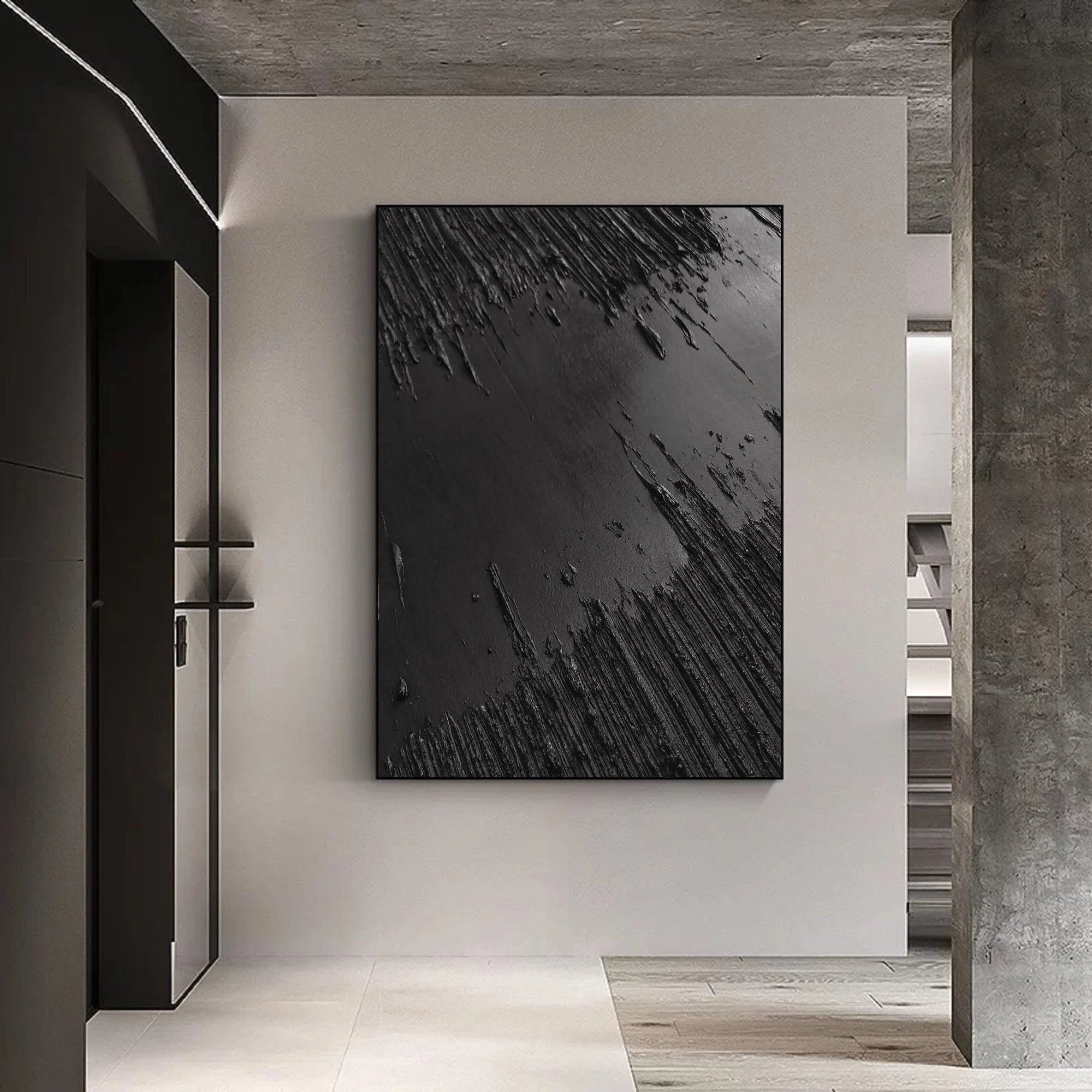Multicolor Minimalist Textured Canvas Art - Monochrome Abstract Wall Decor - Artwallpainting