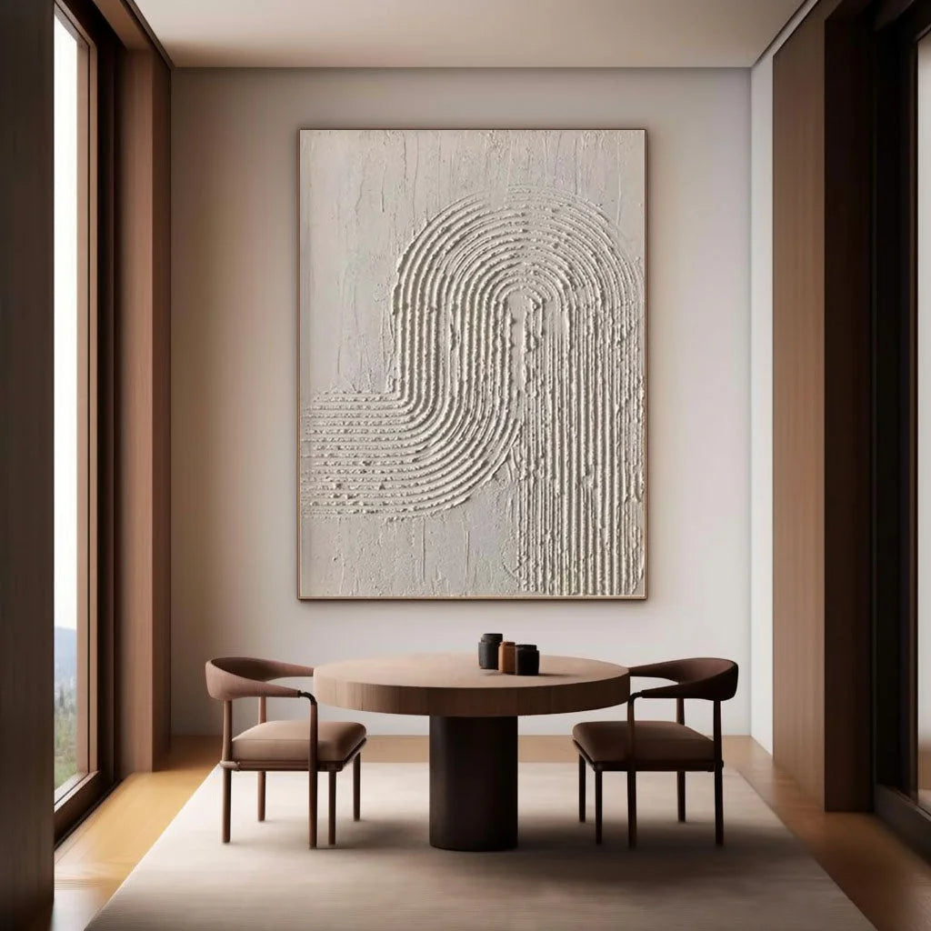 Multicolor Minimalist Textured Canvas Art With Organic Flow - Artwallpainting
