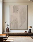 Multicolor Minimalist Textured Canvas With Flowing Arches - Artwallpainting