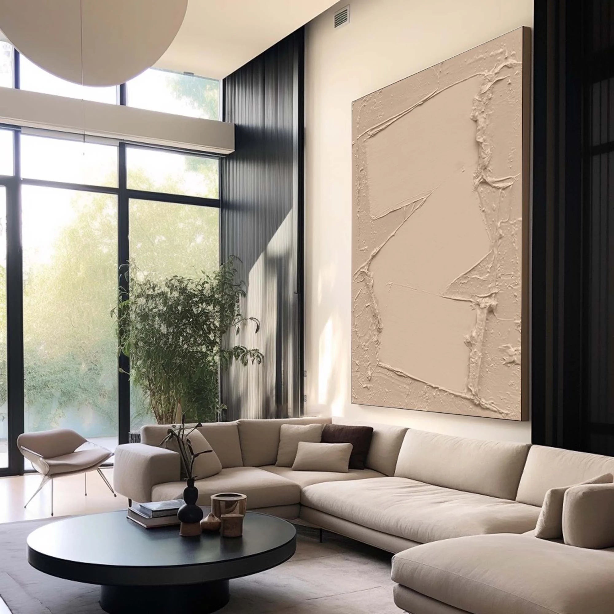 Multicolor Minimalist Textured Canvas With Geometric Design - Artwallpainting