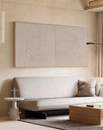 Multicolor Minimalist Textured Dual Panel Wall Art Set Of 2 - Artwallpainting