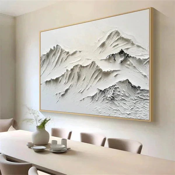 Multicolor Minimalist Textured Mountain Canvas Wall Art - Artwallpainting