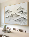 Multicolor Minimalist Textured Mountain Canvas Wall Art - Artwallpainting