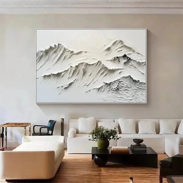 Multicolor Minimalist Textured Mountain Canvas Wall Art - Artwallpainting