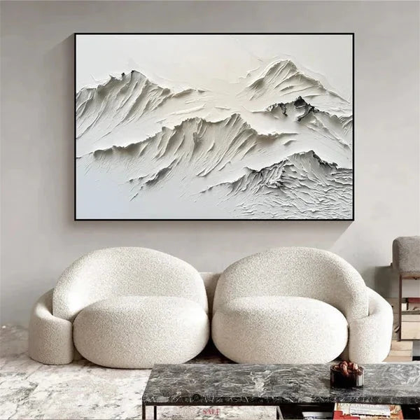 Multicolor Minimalist Textured Mountain Canvas Wall Art - Artwallpainting