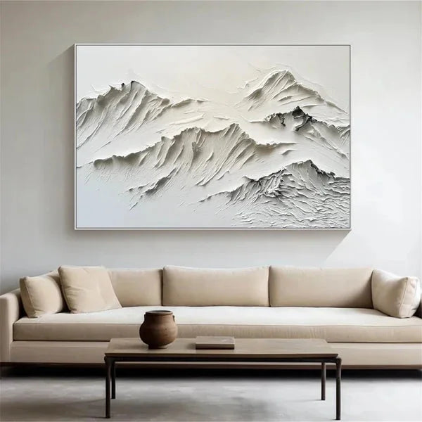 Multicolor Minimalist Textured Mountain Canvas Wall Art - Artwallpainting