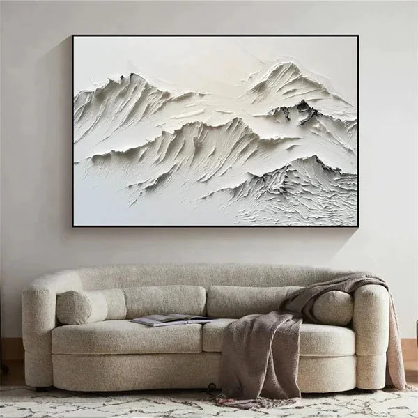 Multicolor Minimalist Textured Mountain Canvas Wall Art - Artwallpainting