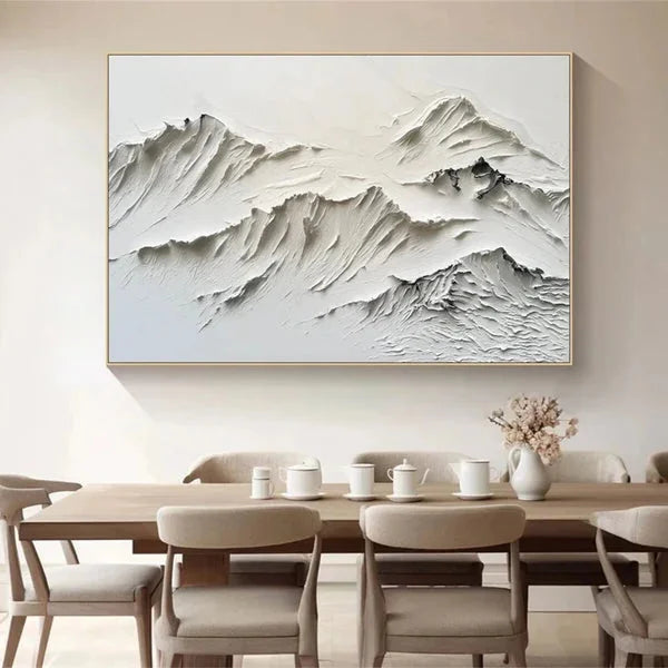 Multicolor Minimalist Textured Mountain Canvas Wall Art - Artwallpainting