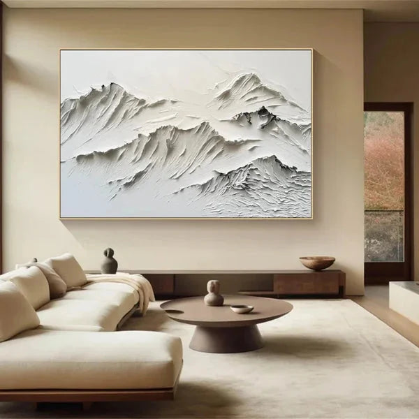 Multicolor Minimalist Textured Mountain Canvas Wall Art - Artwallpainting