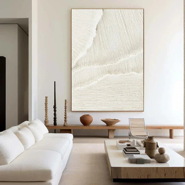 Multicolor Minimalist Textured Neutral Canvas Art - Artwallpainting