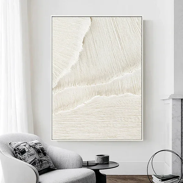 Multicolor Minimalist Textured Neutral Canvas Art - Artwallpainting