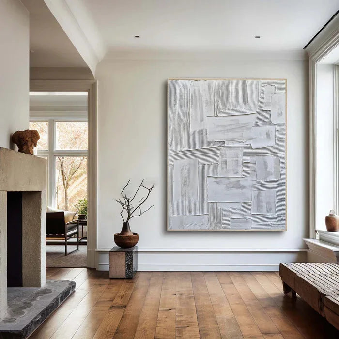Multicolor Minimalist Textured Oil Painting - Modern Abstract Wall Art - Artwallpainting