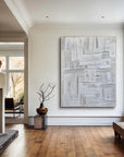 Multicolor Minimalist Textured Oil Painting - Modern Abstract Wall Art - Artwallpainting