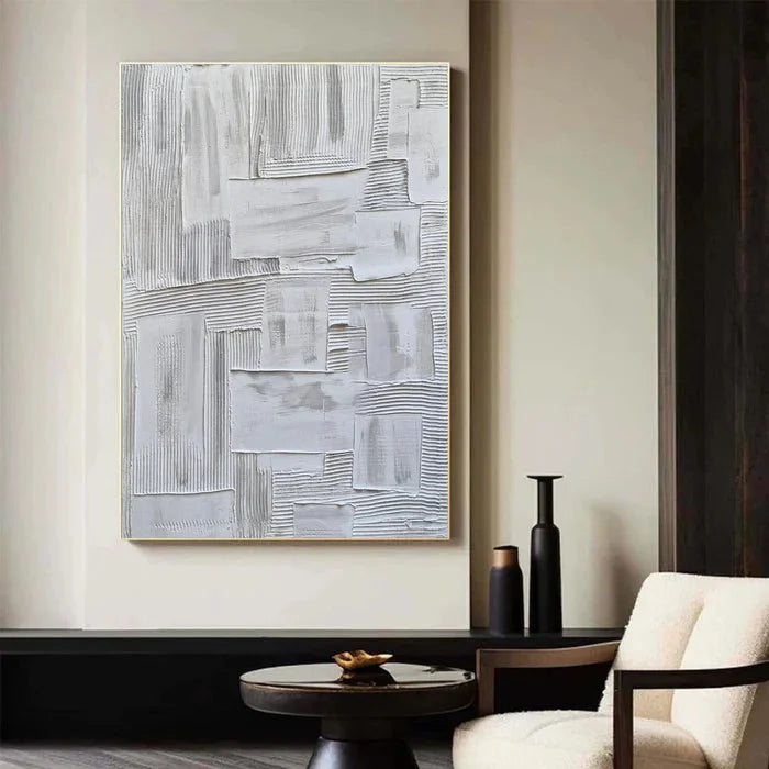 Multicolor Minimalist Textured Oil Painting - Modern Abstract Wall Art - Artwallpainting