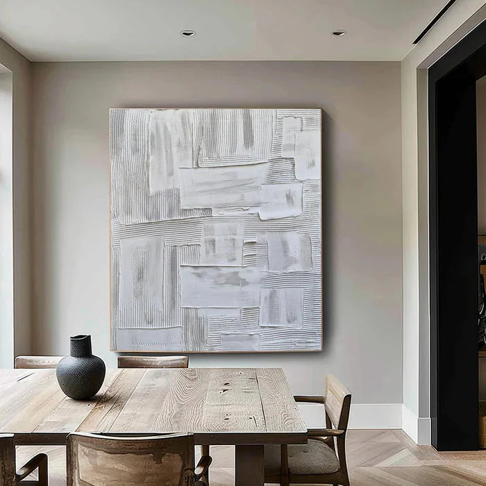 Multicolor Minimalist Textured Oil Painting - Modern Abstract Wall Art - Artwallpainting