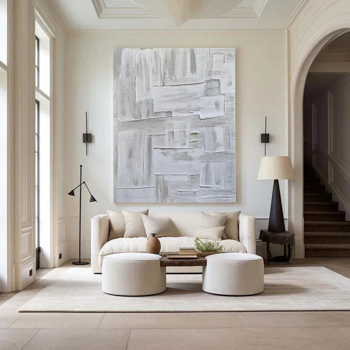 Multicolor Minimalist Textured Oil Painting - Modern Abstract Wall Art - Artwallpainting