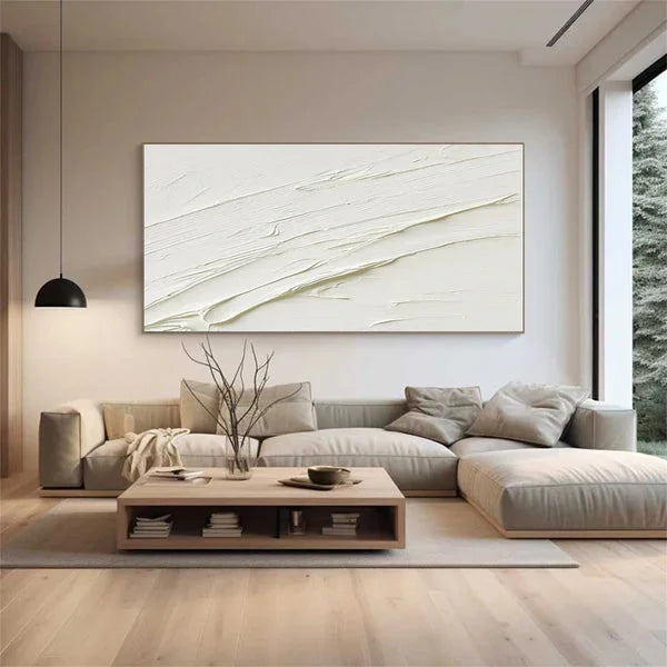 Multicolor Minimalistic Balance Canvas Painting - Large Abstract Textured Wall Art - Artwallpainting