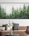 Multicolor Misty Forest Serenity Canvas Painting For Home Decoration - Artwallpainting