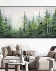 Multicolor Misty Forest Serenity Canvas Painting For Home Decoration - Artwallpainting