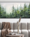 Multicolor Misty Forest Serenity Canvas Painting For Home Decoration - Artwallpainting