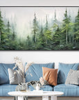Multicolor Misty Forest Serenity Canvas Painting For Home Decoration - Artwallpainting