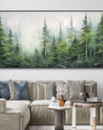 Multicolor Misty Forest Serenity Canvas Painting For Home Decoration - Artwallpainting