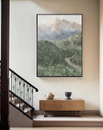 Multicolor Misty Mountain Path Abstract Painting - Artwallpainting