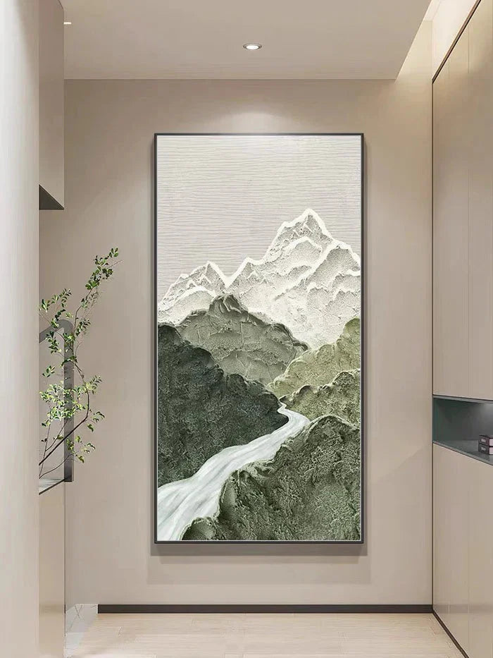 Multicolor Misty Peaks Canvas Painting For Home Decoration - Artwallpainting