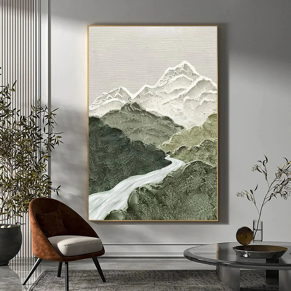 Multicolor Misty Peaks Canvas Painting For Home Decoration - Artwallpainting
