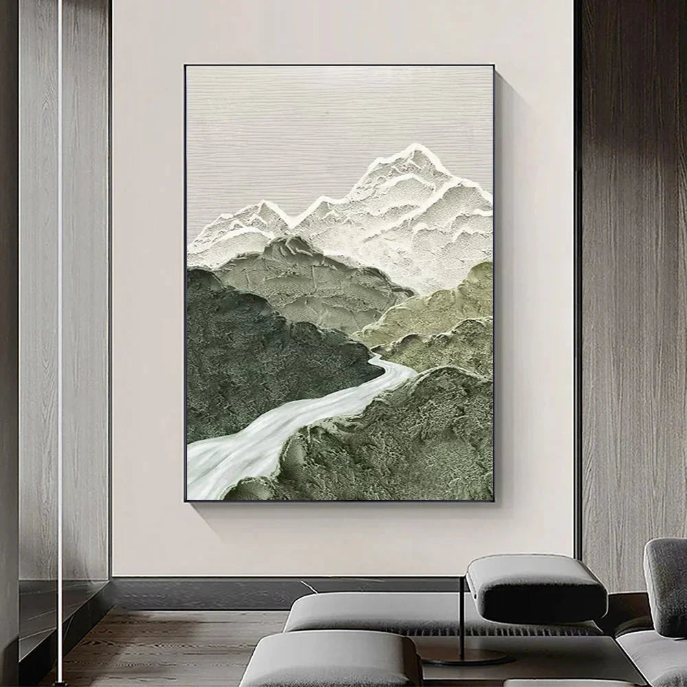 Multicolor Misty Peaks Canvas Painting For Home Decoration - Artwallpainting